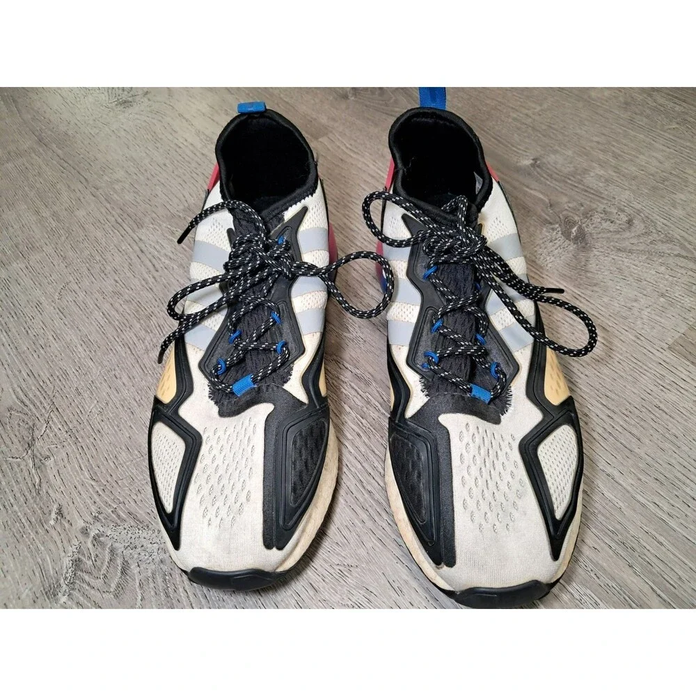 Adidas Mens ZX 2K Boost FX8835 White Running Shoes Sneakers Size 10